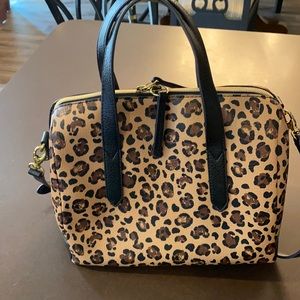 Fossil Sydney Satchel Cheetah Print